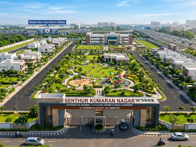 Senthur Kumaran Nagar villa plots layout in Manali New Town Chennai