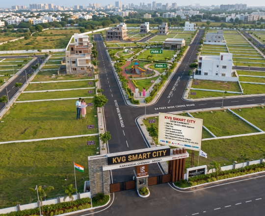 KVG Smart City CMDA and RERA approved layout in Karanodai Chennai